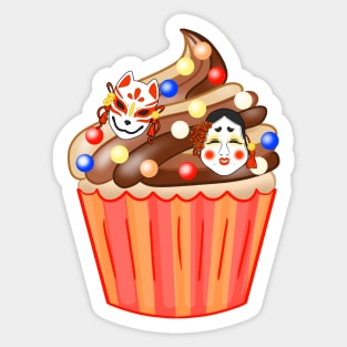 Summer Festival Cupcake Sticker